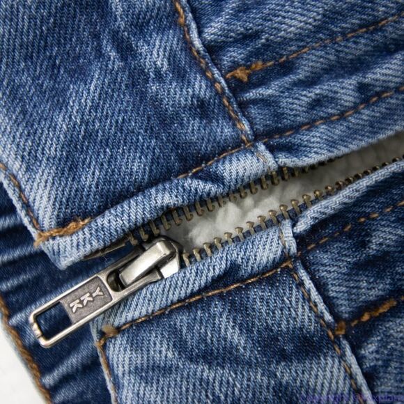 NEW Madewell Sherpa-Lined blue Denim Zip‎ Jacket, size M, NWT - Picture 16 of 16